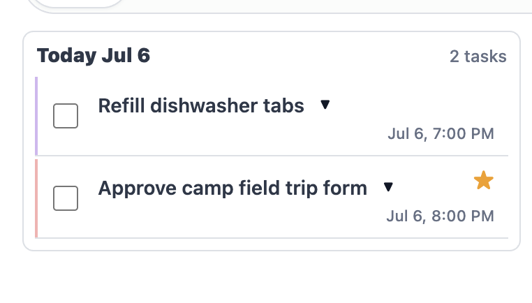 HeyBean task management screen showing Sarah's tasks and follow-ups